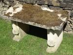Salvaged Limestone Seat