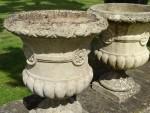 Pair of Vintage Garden Urns