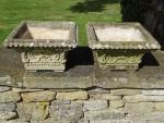 Pair of Weathered Garden Planters