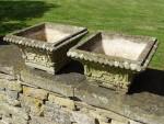 Pair of Weathered Garden Planters