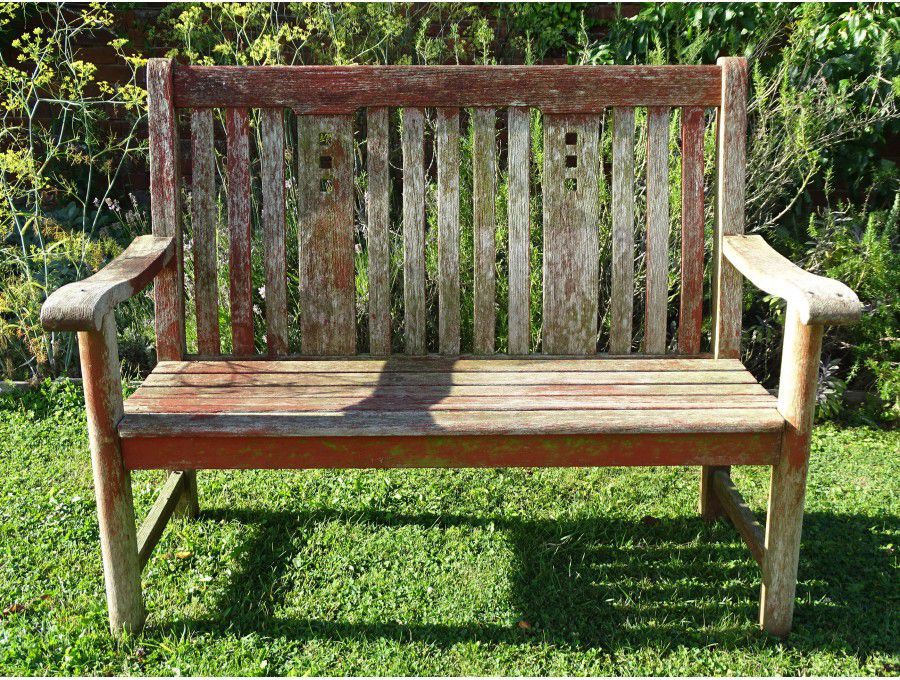 Weathered Teak Garden Bench