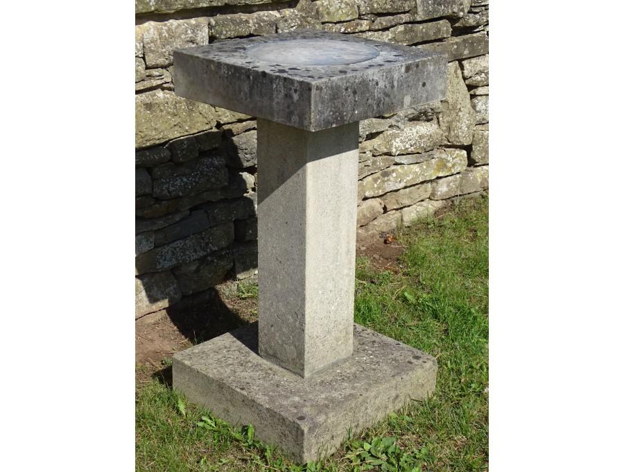 Carved Stone Birdbath