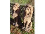 Antique Sandstone Lions (Pair)
