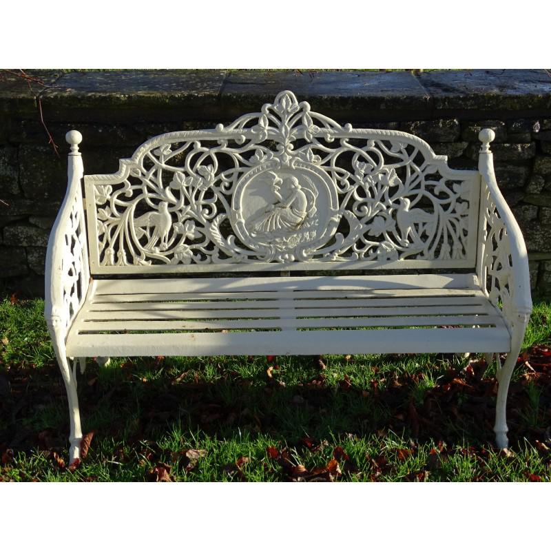 Cast Iron Garden Bench|Coalbrookdale Medallion Design|Good Condition|