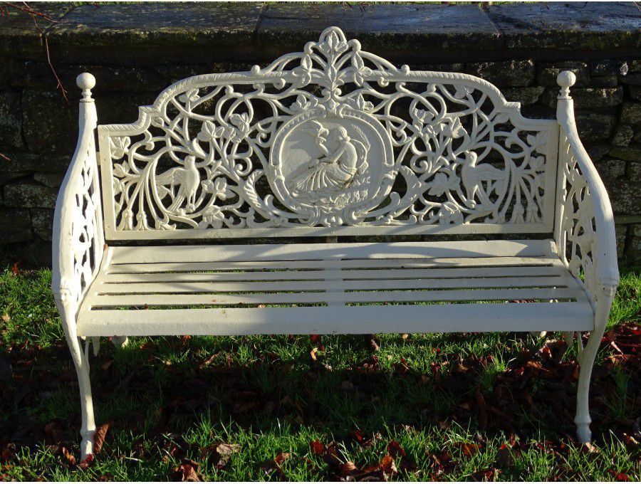 Cast Iron Medallion Bench