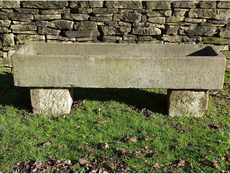 Antique Stone Trough on Blocks