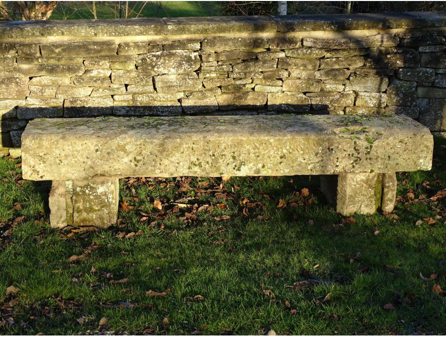 Large Antique Stone Seat