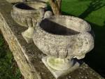 Weathered Garden Urns (Pair)