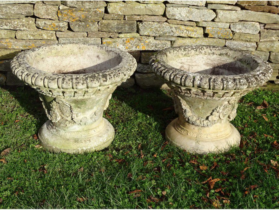 Weathered Garden Planters (Pair)
