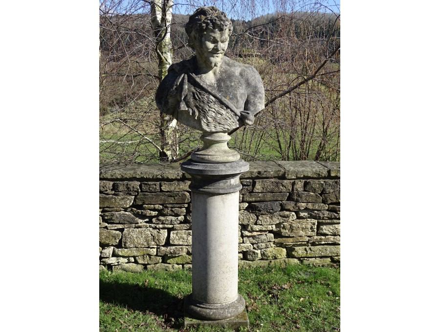 Weathered Bust of Bacchus
