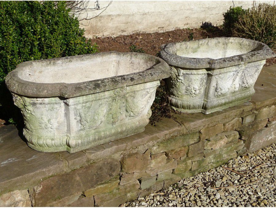 Weathered Classical Planters (Pair)