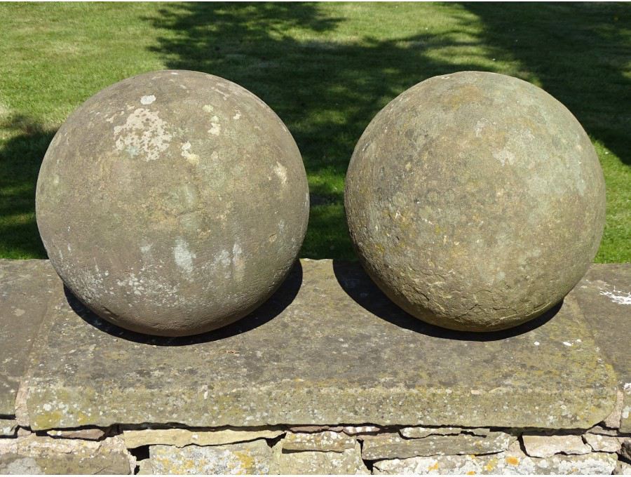 Stone Ball Finials (Pair)
