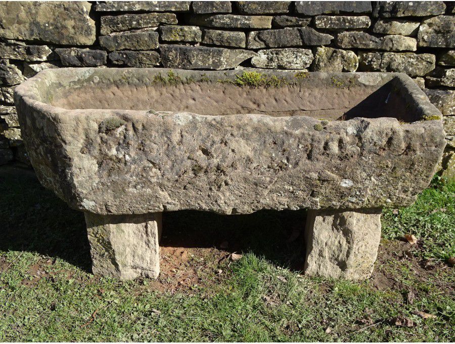 Antique Stone Trough on Blocks