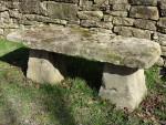 Antique Stone Garden Bench