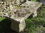Antique Stone Garden Bench
