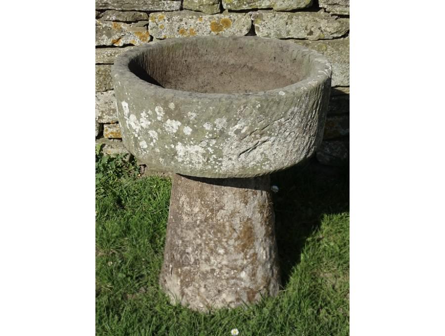 Round Stone Trough on Column