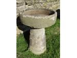 Round Stone Trough on Base