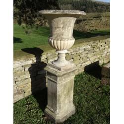Antique Marble Urn on Plinth
