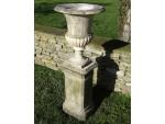 Antique Marble Urn on Plinth