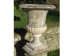 Antique Marble Urn on Plinth