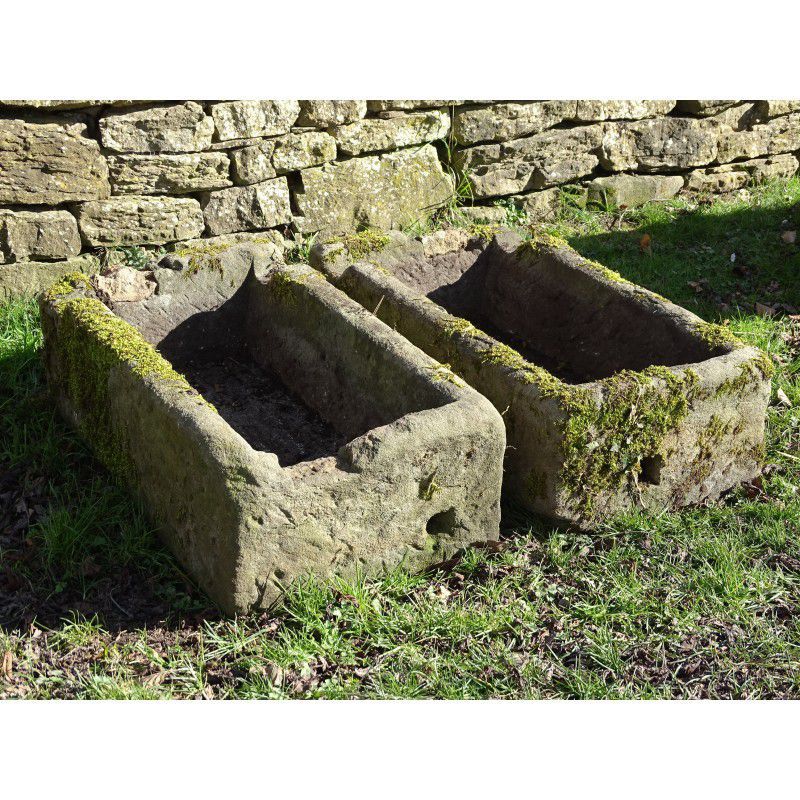 Pair of Matching Stone Troughs