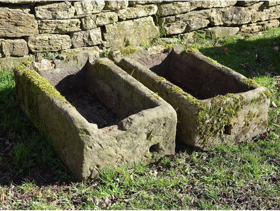 Pair of Matching Stone Troughs