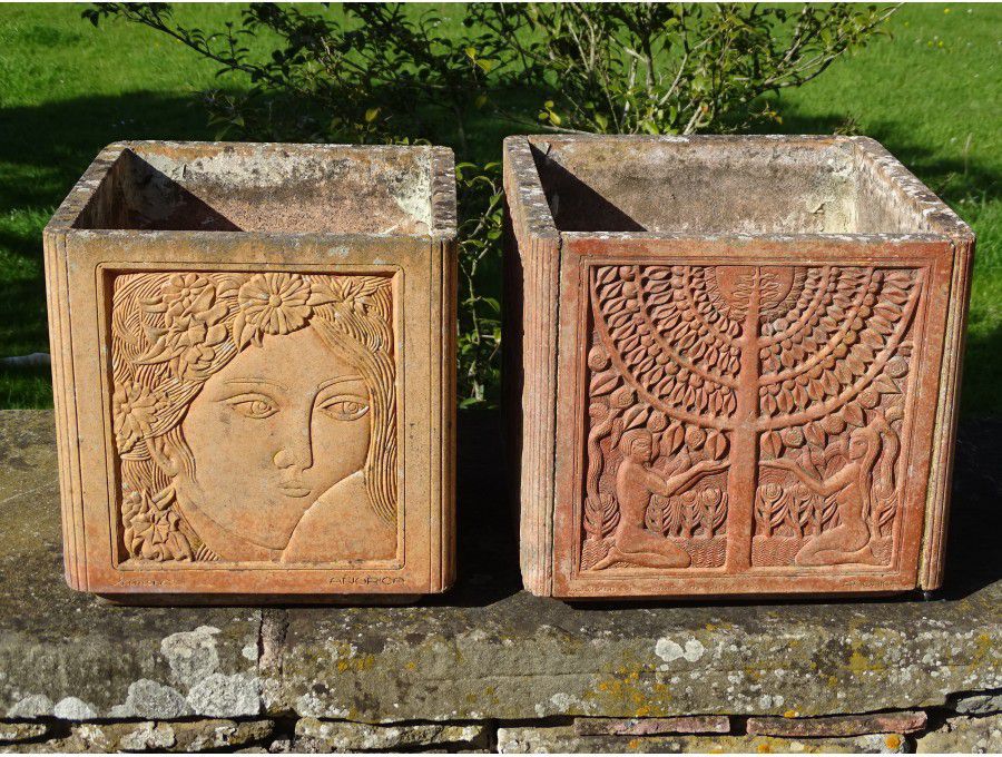 Square Garden Planters (Pair)