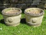 Weathered Garden Planters (Pair)