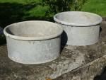 Vintage Galvanised Planters (Pair)