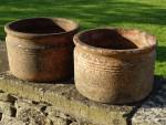 Weathered Rib Pots (Pair)