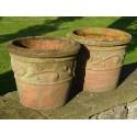 Weathered Scroll Pots (Pair)