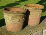 Weathered Scroll Pots (Pair)