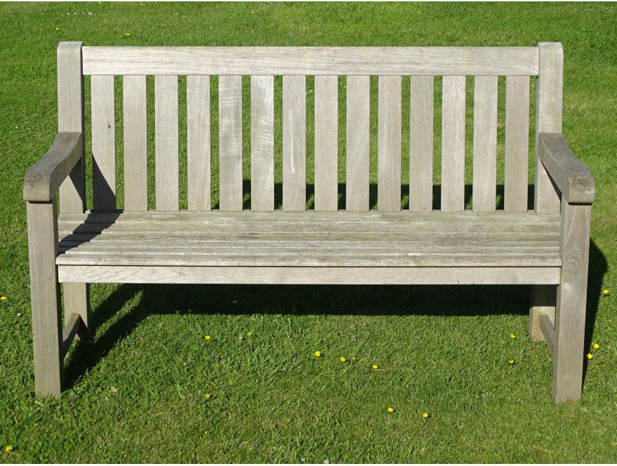 Weathered Teak Garden Bench