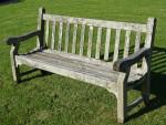 Weathered Gloster Teak Bench