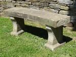 Salvaged Stone Bench