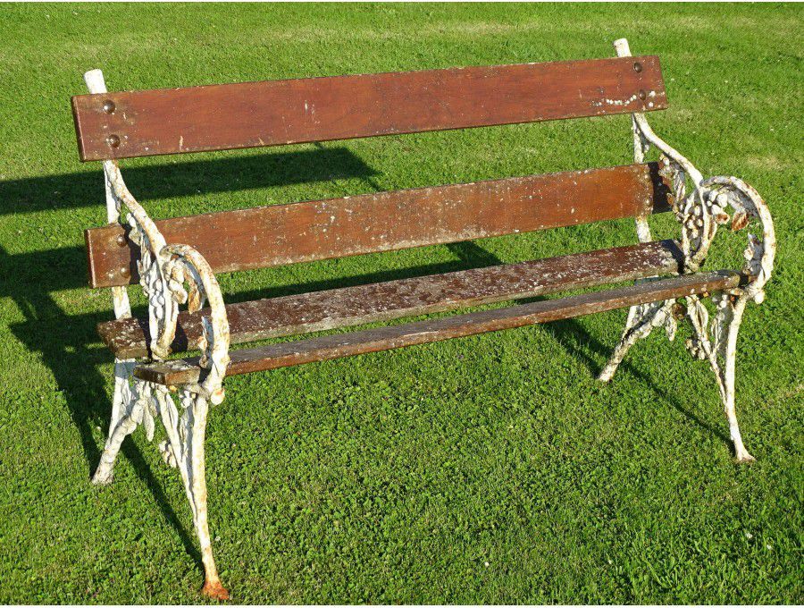 Vintage Cast Iron Bench