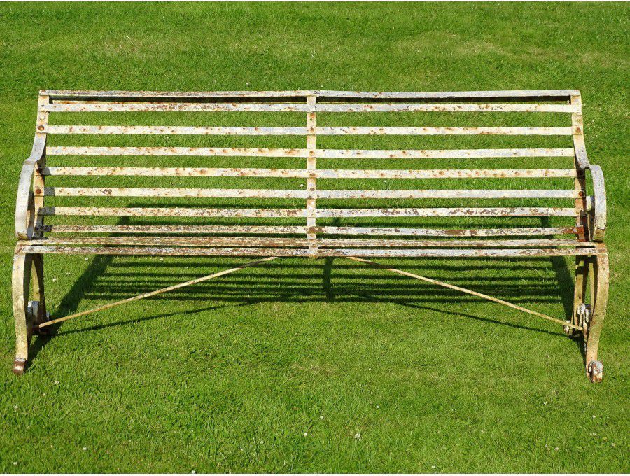 Antique Wrought Iron Bench