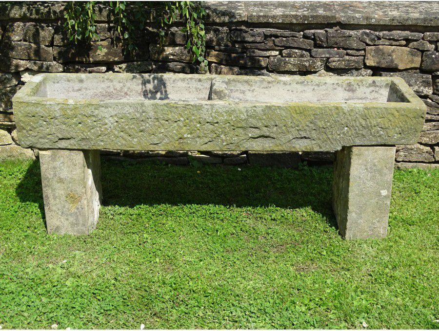 Antique Stone Trough on Blocks
