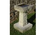 Vintage Carved Stone Birdbath