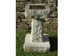 Vintage Carved Stone Birdbath