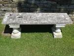 Large Composition Stone Bench