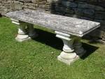 Large Composition Stone Bench