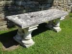 Large Composition Stone Bench