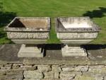 Weathered Square Urns (Pair)