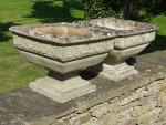 Weathered Square Urns (Pair)