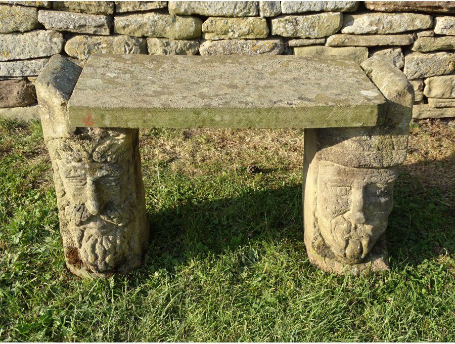 Unusual Sandstone Garden Seat