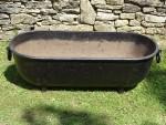 Antique Oval Iron Trough