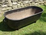 Antique Oval Iron Trough