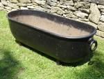 Antique Oval Iron Trough