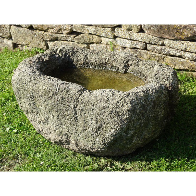 Antique Granite Water BowlNatural Water Bowl For The Garden